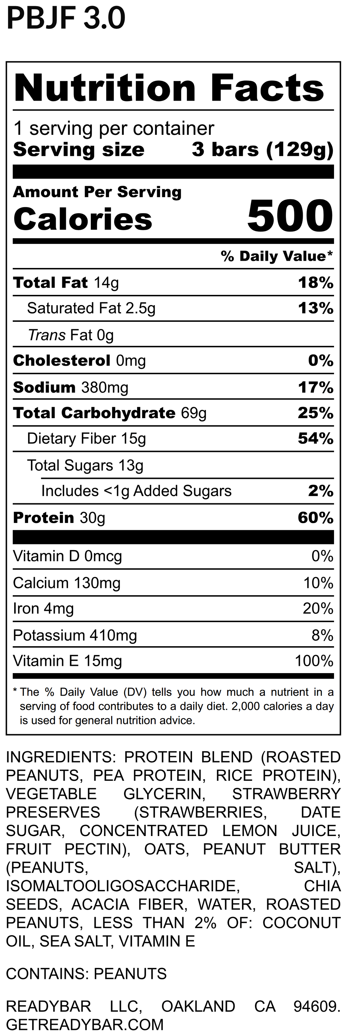 Sea Salt PB&J Meal Bar, 8-ct
