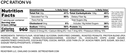 Military 10-Ration Box: Chocolate Peanut Caramel (2 READYBARS per Ration)
