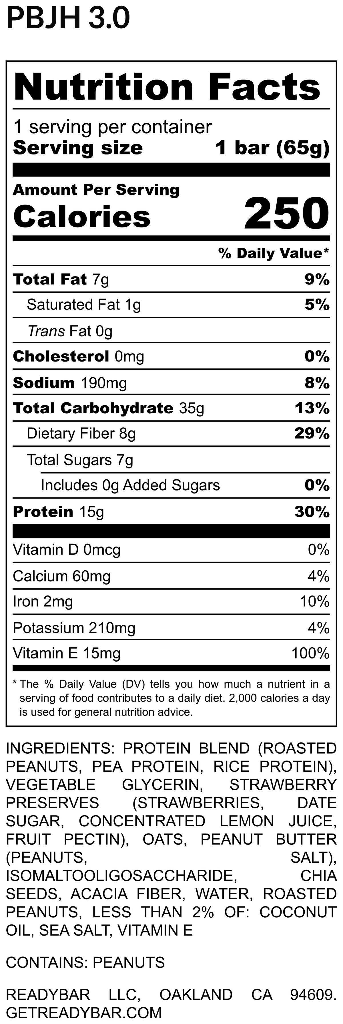 Sea Salt PB&J Bar - Half-size, 9-ct