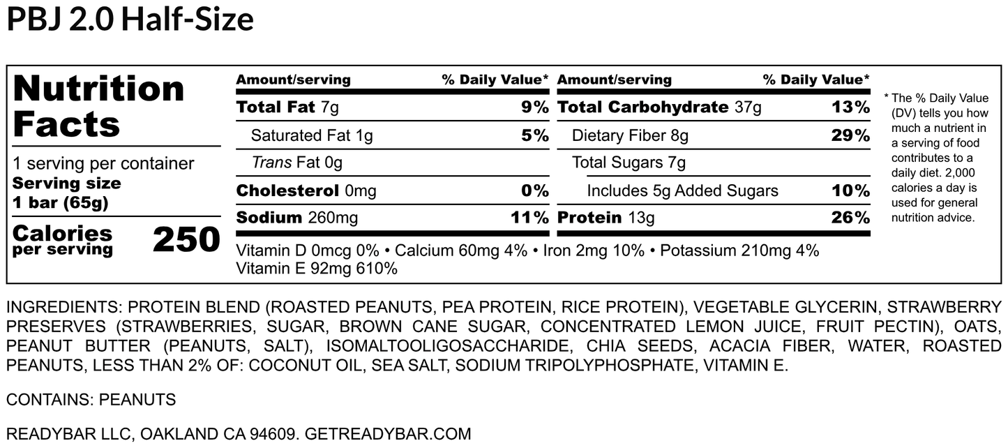 Sea Salt PB&J Bar - Half-size, 9-ct